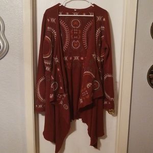 Long embroider carrigan